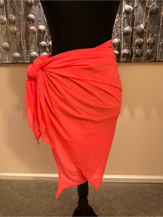 Aqua Other - ⭐️ La Vie En Rose Aqua Neon Coral Tie-Side Swim Sarong